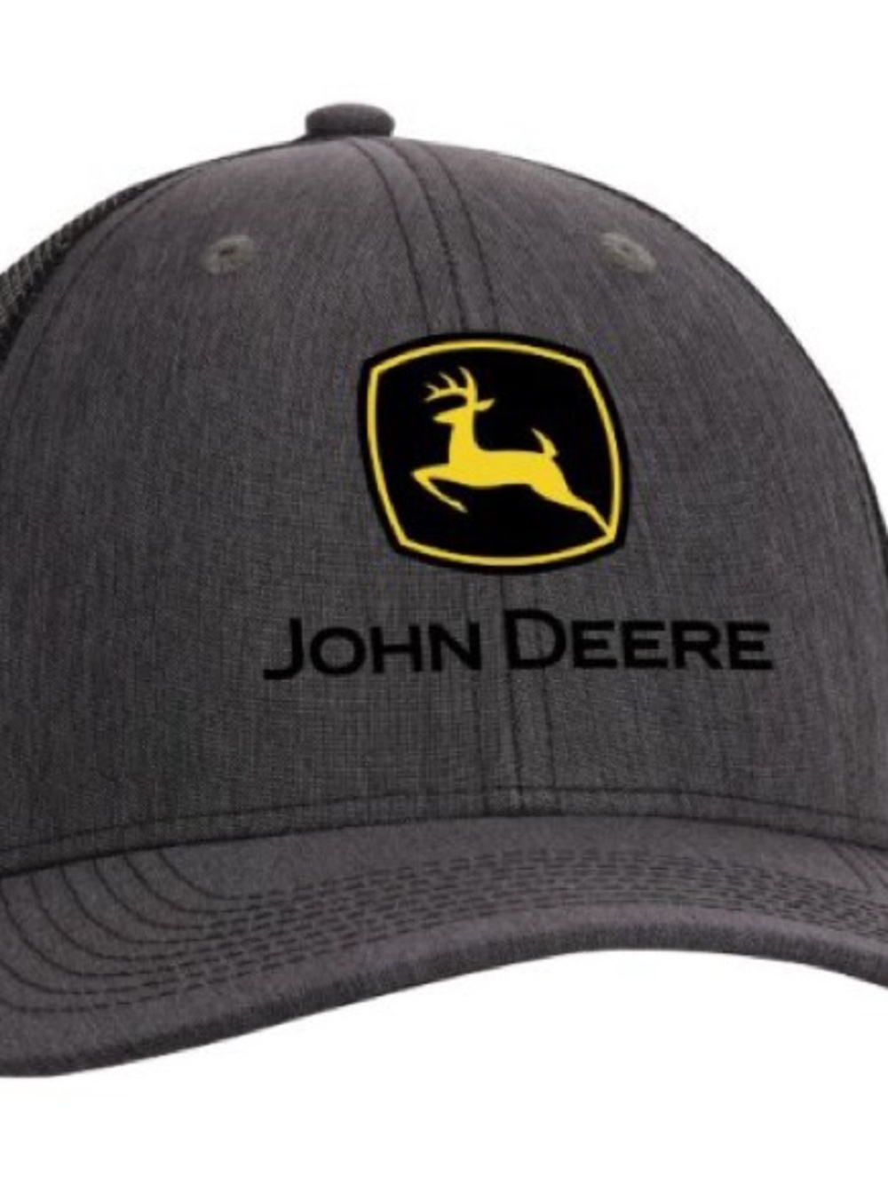 John Deere Black Hat with Yellow Deer Logo